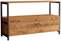 Spintelė Kalune Design Nero v2, juoda sp./riešuto sp., 120 cm x 30 cm x 75 cm