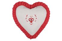 Декоративная подушка Stof Coussin, белый цв./красный цв., 30 см x 30 см