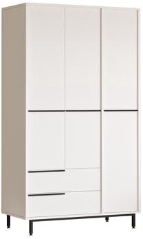 Spinta Kalune Design ON15-SU, balta sp./juoda sp., 112.2 cm x 55 cm x 195.6 cm