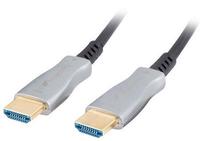 Kabelis Lanberg HDMI - HDMI 2.0 4K CA-HDMI-20FB-1000-BK HDMI, HDMI, 100 m, melna krās./pelēka krās.