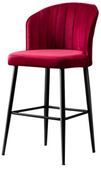 Kėdžių rinkinys Kalune Design Rubi 107BCK1155, bordo sp./juoda sp., 42 cm x 52 cm x 97 cm, 2 vnt.