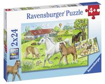 Пазл 2in1 Ravensburger Horses 078332V, 26 см x 18 см, 48 шт., многоцветный