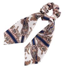 Matu gumija ECarla Scarf Scrunchie 5903678535469, zila krās./zelta krās./balta krās.