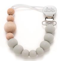 Čiulptukų ir kramtukų laikiklis Loulou Lollipop Cool Grey, pilka sp.