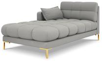 Sofa Micadoni Home Mamaia Chaise Longue, šviesiai pilka sp., kairinė, 185 x 102 cm x 75 cm
