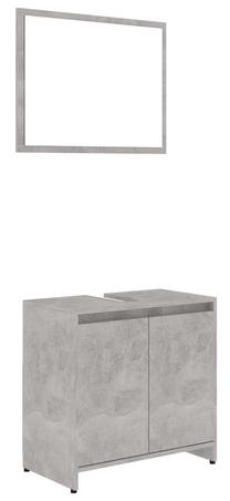 Vonios kambario baldų komplektas VLX 802655, pilka sp., 33 cm x 60 cm x 58 cm