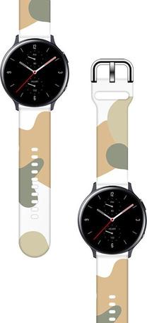 Dirželis Hurtel, Camo Wristband for Samsung Galaxy Watch 46mm, ruda sp./balta sp.