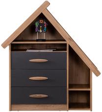 Komoda Kalune Design Sultan 106DNV1199, antracito sp./riešuto sp., 126 cm x 115 cm x 56 cm