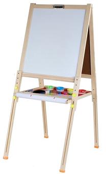 Zīmēšanas tāfele Malowany Las Wooden Board DB-8, 145 cm, brūna krās./balta krās.