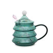 Puodelis su šaukšteliu Homla Benica 865232, žalia sp., 0.4 l