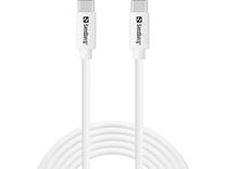 Kabelis Sandberg 336-53, USB-C, 200 cm, balta sp., 65 W
