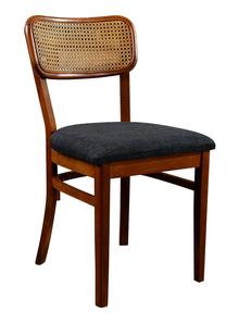 Kėdžių rinkinys Kalune Design Morocco 998VOW1120, blizgi, antracito sp./riešuto sp., 44 cm x 44 cm x 88 cm, 2 vnt.