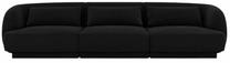 Sofa Cosmopolitan Design Tulum Bluvel 19, juoda sp., 90 x 255 cm x 70 cm