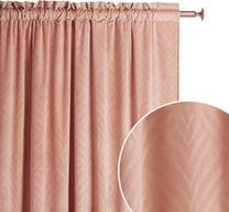 Naktinė užuolaida Room99 Leafly, šviesiai rožinė sp., 140 cm x 250 cm