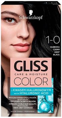 Matu krāsa Schwarzkopf Gliss Color Care & Moisture, deep black krās., 1-0, 60 ml
