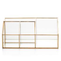 Kosmētikas uzglabāšanas kaste AmeliaHome Brasso, 10 cm, 23 cm x 11 cm, caurspīdīga krās.