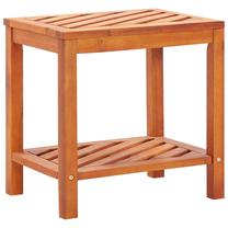 Kavos staliukas VLX Solid Acacia Wood, ruda sp., 45 cm x 33 cm x 45 cm