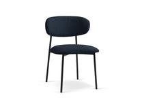 Kėdžių rinkinys Cosmopolitan Design Nina Boucle, matinė, tamsiai mėlyna (navy) sp., 52 cm x 55 cm x 78 cm, 2 vnt.
