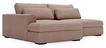 Kampinė sofa - lova Polak Meble Leida, ruda sp., dešininė, 232 x 158 cm x 80 cm