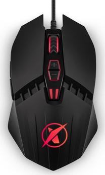 Vadu spēļu pele Niceboy ORYX M200, ar vadu pie usb / ps/2, melna krās.