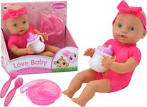 Кукла - новорожденная с аксессуарами Lean Toys Love Baby, 31 см, розовый цв.