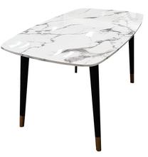 Stalas MN 3059034, balta sp./juoda sp., 140 cm x 80 cm x 76 cm
