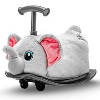 Гравитационный самокат YVolution My Buddy Wheels Rock & Rollers Elephant, серый цв.