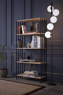 Pastatoma lentyna Kalune Design Verona 379VLV1311, ruda sp./juoda sp., 150 cm x 72 cm x 26 cm