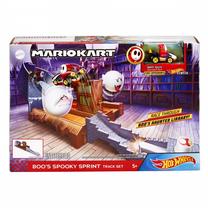 Автомобильная трасса Mattel Hot Wheels Mario Kart Spooky Sprint, коричневый цв./белый цв./серый цв.