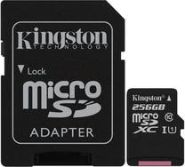 Atminties kortelė Kingston CL10 MICRO SD + ADAPTER SDCS2, 256 GB, 100 Mb/s - 85 Mb/s