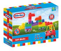 Rotaļu kluču komplekts Little Tikes Soft, 33 gab., daudzkrāsaina