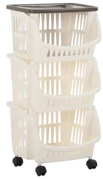 Spintelė VLX Kitchen Trolley 331322, balta sp., 30 cm x 39.5 cm x 77 cm