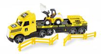 Строительная техника Wader Magic Truck Technic Tow Truck With Bulldozer 36430, желтый цв.