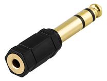 Adapteris Deltaco Baltic, 6.5 mm/3.5 mm female, zelta krās./melna krās.
