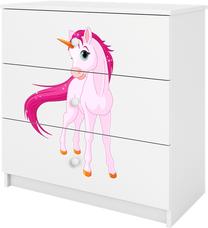 Laste kummut Kocot Kids Babydreams Unicorn, valge v., 80 cm x 41 cm x 80.5 cm
