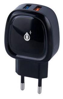Telefono įkroviklis OnePlus, USB/AC/DC, juoda sp.