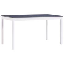 Stalas VLX, balta sp./pilka sp., 140 cm x 70 cm x 73 cm