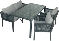 Lauko baldų komplektas Floriane Garden Vera 3, pilka sp., 1-4 vietų