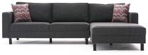 Kampinė sofa Hanah Home Kale Linen Linen, antracito sp., dešininė, 258 x 258 cm x 83 cm