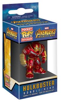 Aksesuārs Funko Marvel Pocket Keychain Hulkbuster Bobble-Head, zelta krās./sarkana krās.