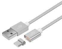 Kabelis TB Magnetic, 1x USB Type-C/1 x USB Type-A, 100 cm, pilka sp.