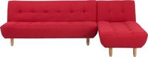 Kampinė sofa - lova Beliani Alsten, raudona sp., kairinė, 257 x 163 cm x 80 cm