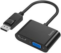 Adapteris Hama 2in1 DisplayPort Adapter 200334 HDMI, DisplayPort / VGA, melna krās.