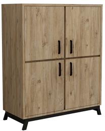 Spintelė Kalune Design Retro 570VLT1907, juoda sp./pušies sp, 93 cm x 36 cm x 106.5 cm