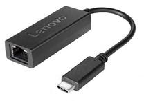 Adapteris Lenovo USB-C, RJ-45, 0.2 m, melna krās.