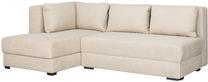 Kampinė sofa - lova Bodzio Judyta TJNL-D3/2, kreminė sp./smėlio ruda sp., kairinė, 155 x 225 cm x 77 cm