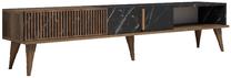 TV galds Kalune Design Milan, melns krās./valriekstu krās., 180 cm x 35 cm x 40 cm