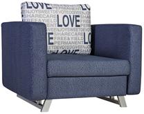 Krėslas Home4you Lucky 11642, mėlyna sp., 95 cm x 75 cm x 66 cm