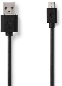 Провод Nedis USB A male, Micro USB B male, 2 м, черный цв.