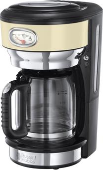 Filtra kafijas automāts Russell Hobbs Retro Vintage Cream 21702-56, melna krās.